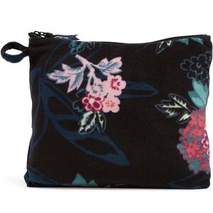 Vera Bradley Packable Fleece Blanket Rose Foliage Travel Throw In Bag NWT
